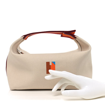 Hermes Canvas Large Bride-A-Brac Pavillon Pouch Natural Multicolor 2 of 9