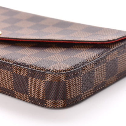 Louis Vuitton Damier Ebene Pochette Felicie Chain Wallet 11 of 12