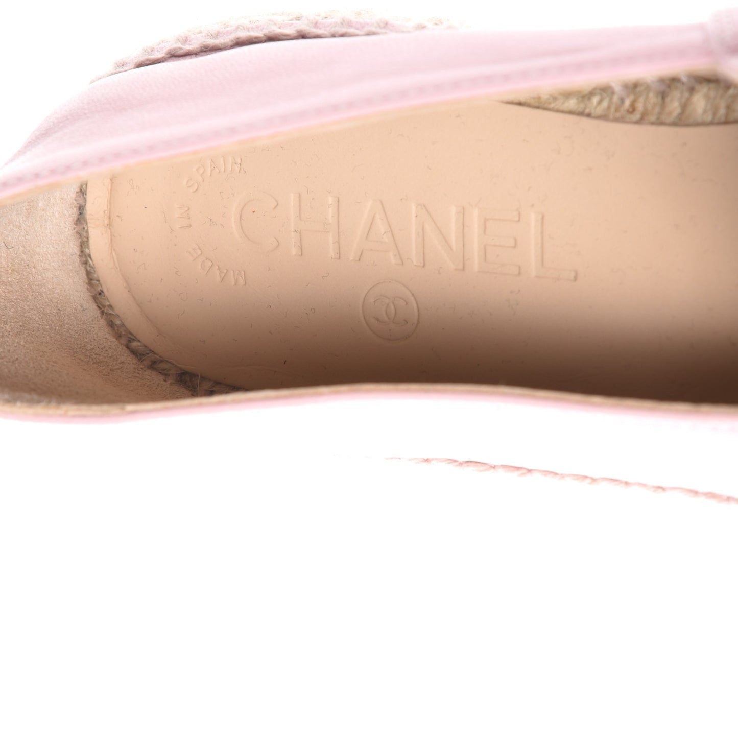 Lambskin CC Espadrilles 38 Light Pink