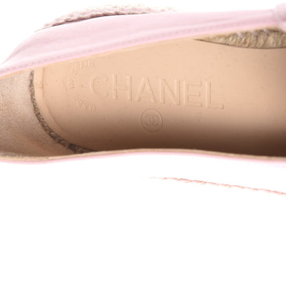 Chanel Lambskin CC Espadrilles 38 Light Pink 8 of 9