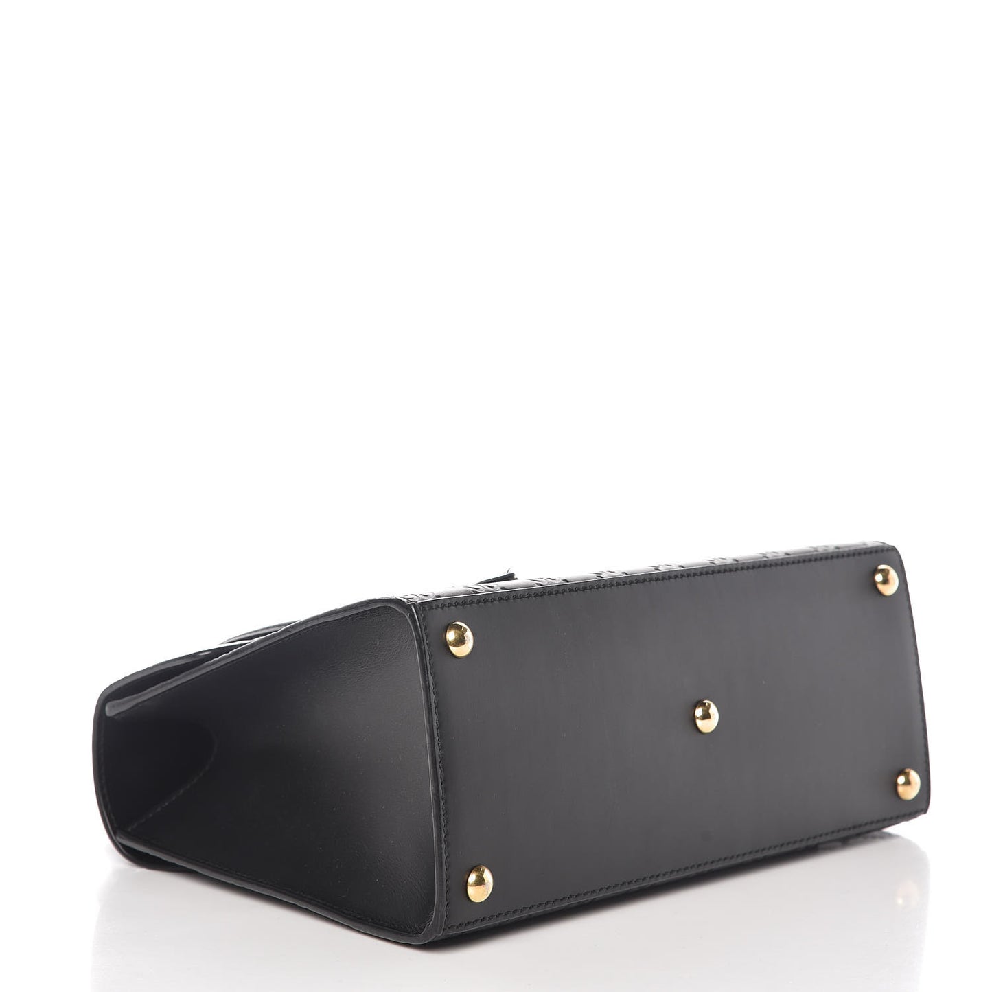 Guccissima Signature Small Padlock Top Handle Bag Black