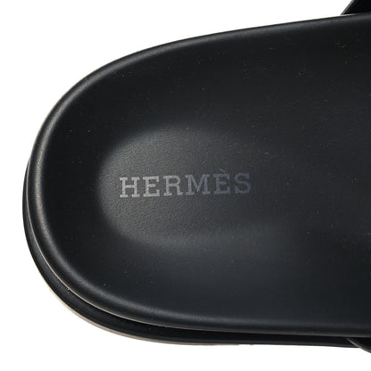 Hermes Calfskin Womens Chypre Sandals 39 Black 8 of 9