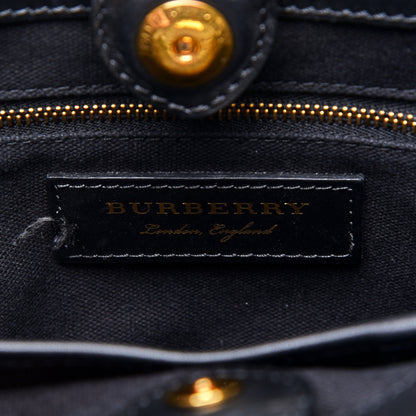 Burberry Smooth Calfskin Riveted Small Banner Tote Black 10 of 19