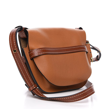 Loewe Grained Calfskin Small Gate Crossbody Bag Caramel Pecan 2 of 8