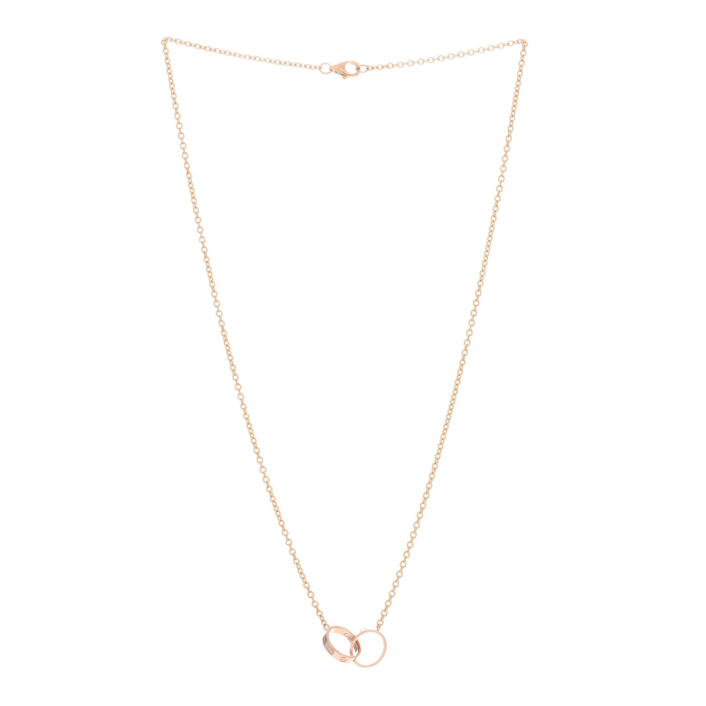 18K Pink Gold Interlocking LOVE Necklace