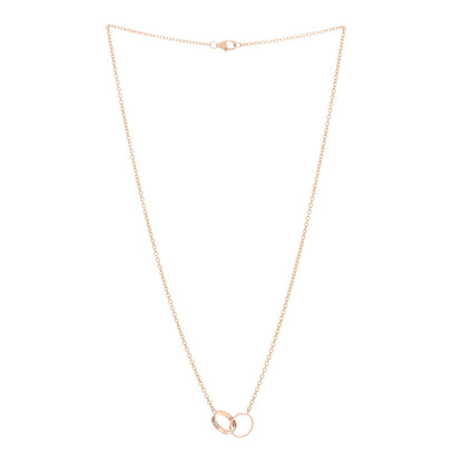 Cartier 18K Pink Gold Interlocking LOVE Necklace 2 of 5