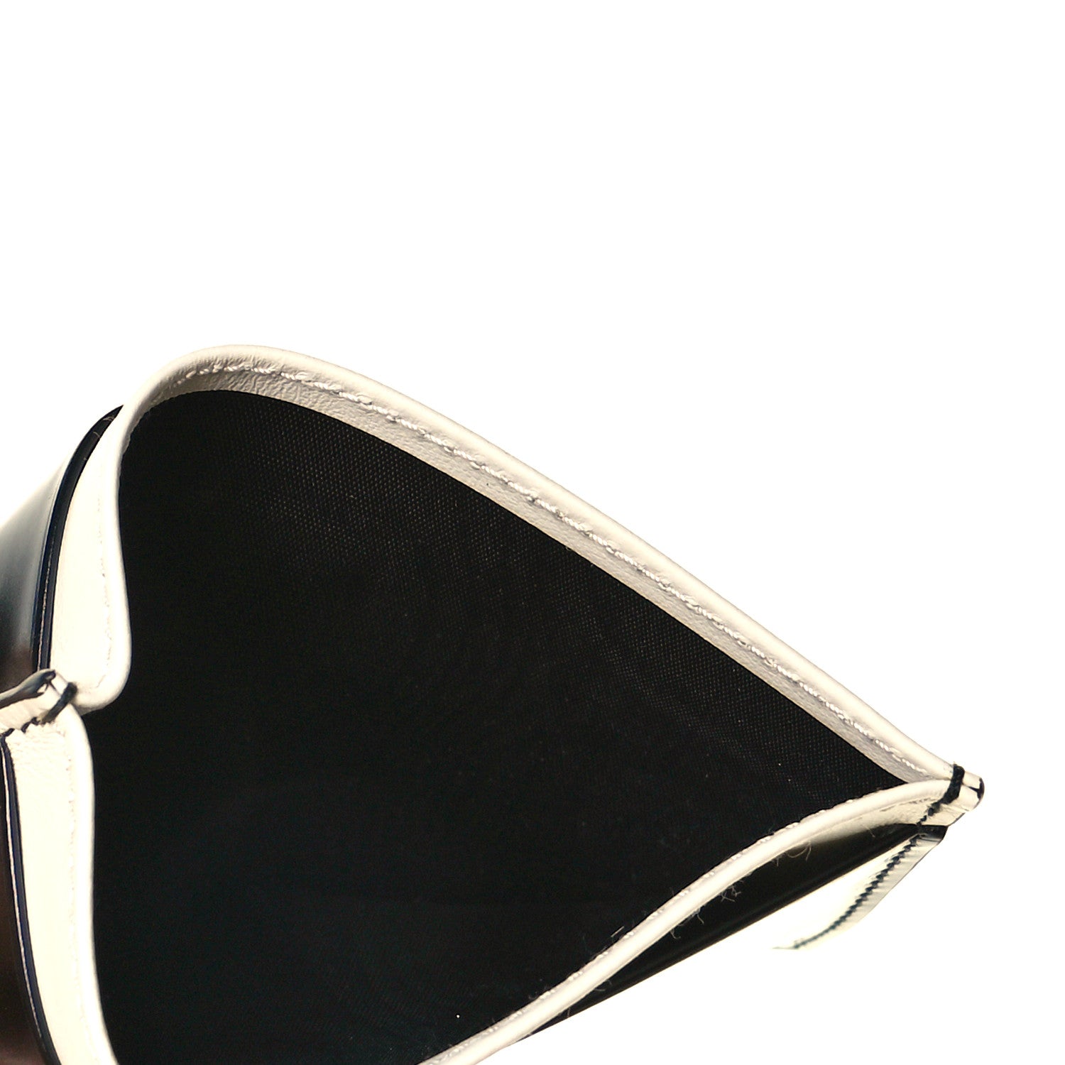 Prada Spazzolato City Calfskin Card Case Black White 5 of 7