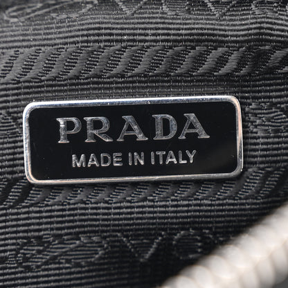 Prada Brushed Calfskin Mini Crossbody Pouch Black 7 of 12