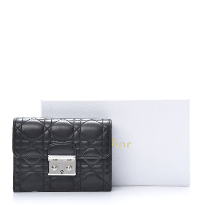 Christian Dior Lambskin Cannage Miss Dior Explorateur Compact Wallet Black 13 of 13
