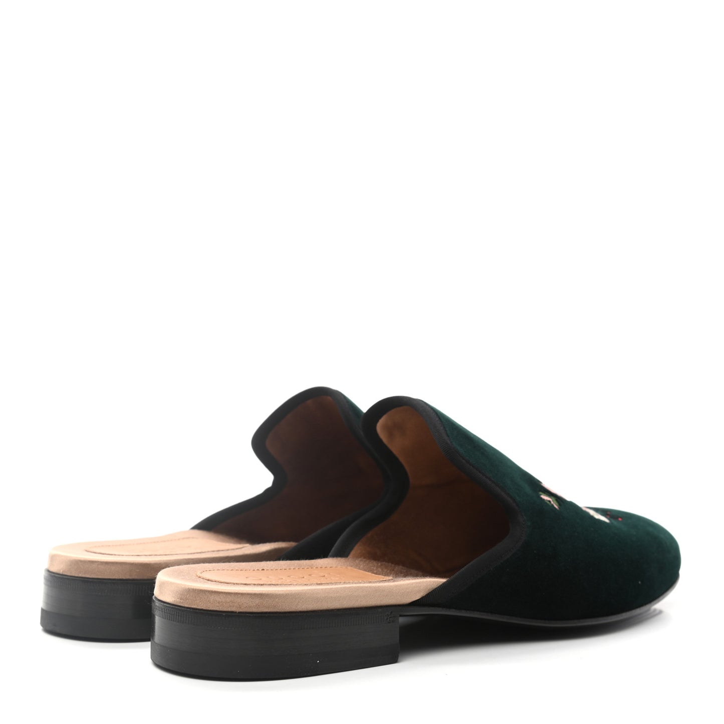 Velvet Mens Mules 9 Verde Black