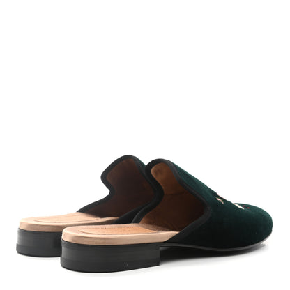Gucci Velvet Mens Mules 9 Verde Black 4 of 7