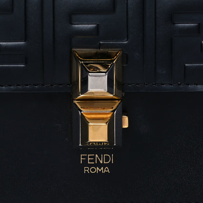 Fendi Vitello Liberty FF 1974 Embossed Small Kan I Shoulder Bag Black 7 of 12
