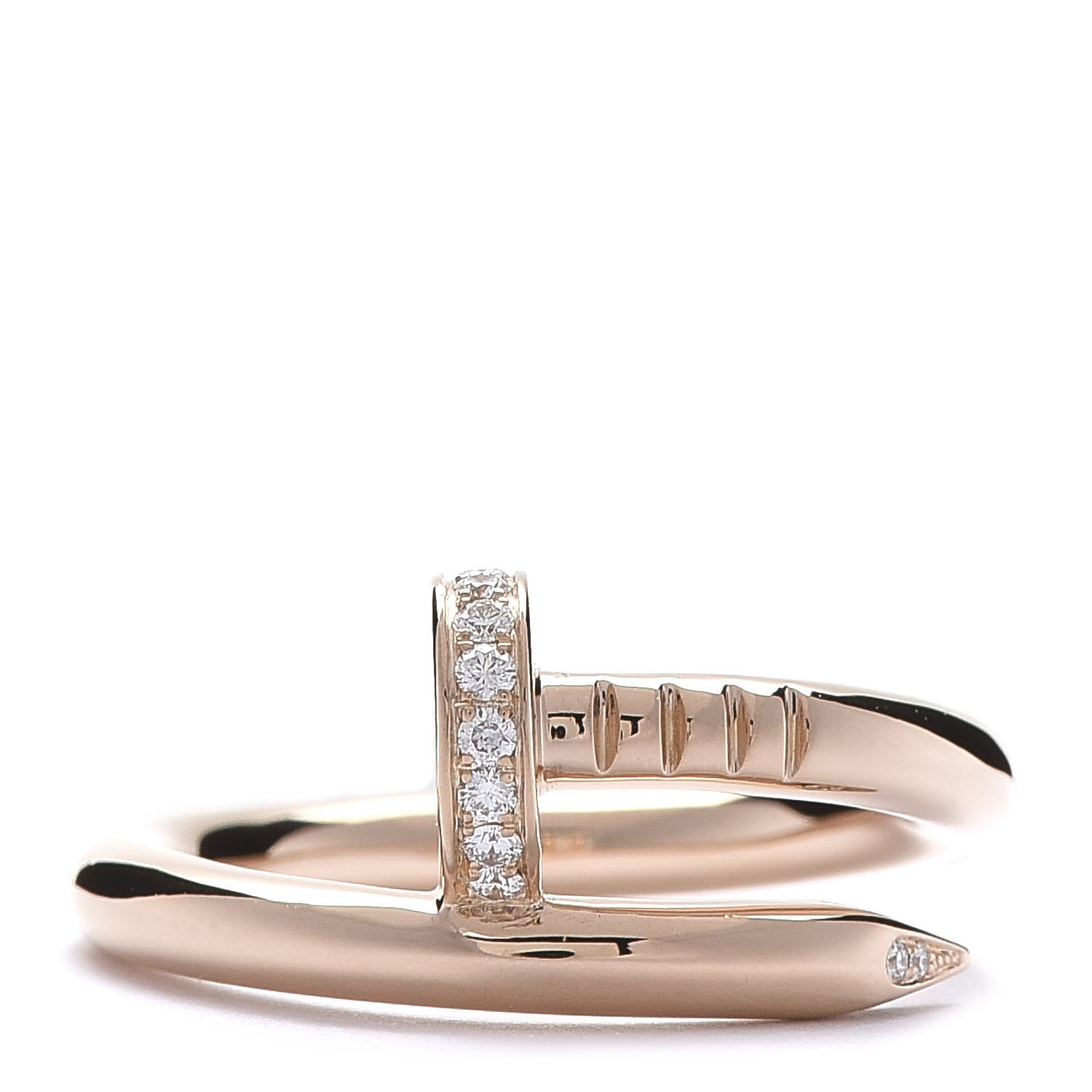 Cartier 18K Pink Gold Diamond Juste Un Clou Ring 52 6 1 of 5