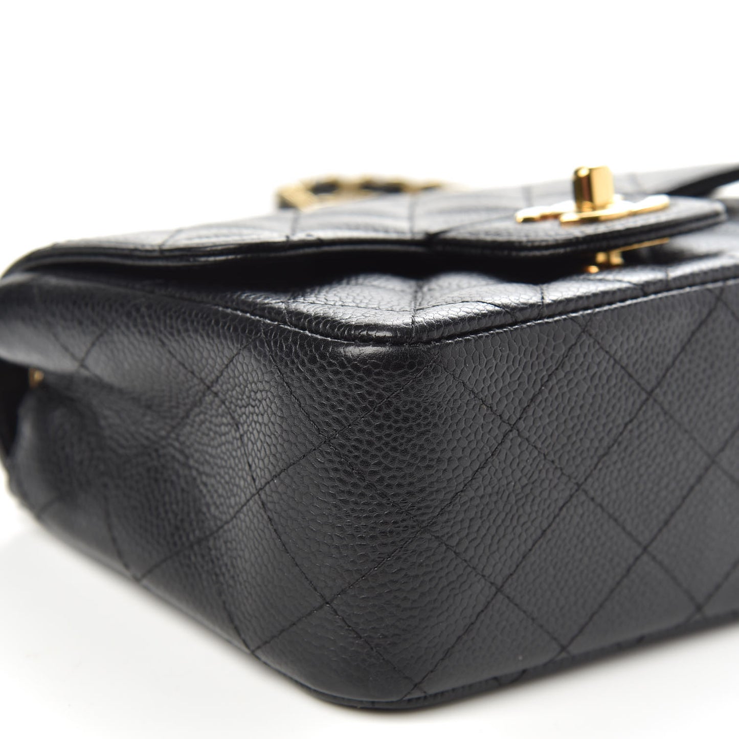 Caviar Quilted Mini Square Flap Black