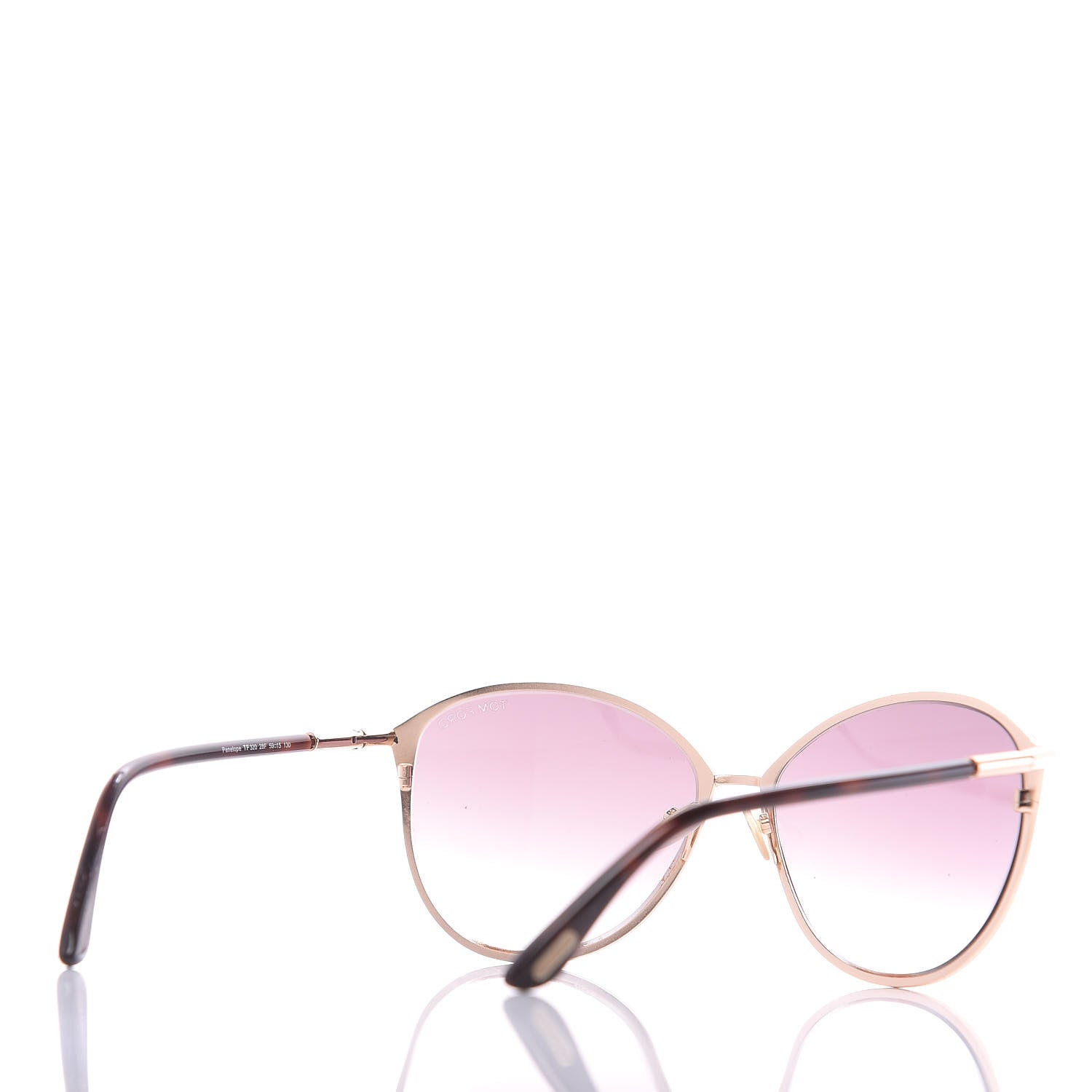 Tom Ford Penelope Vintage Round Sunglasses TF320 Brown 4 of 9