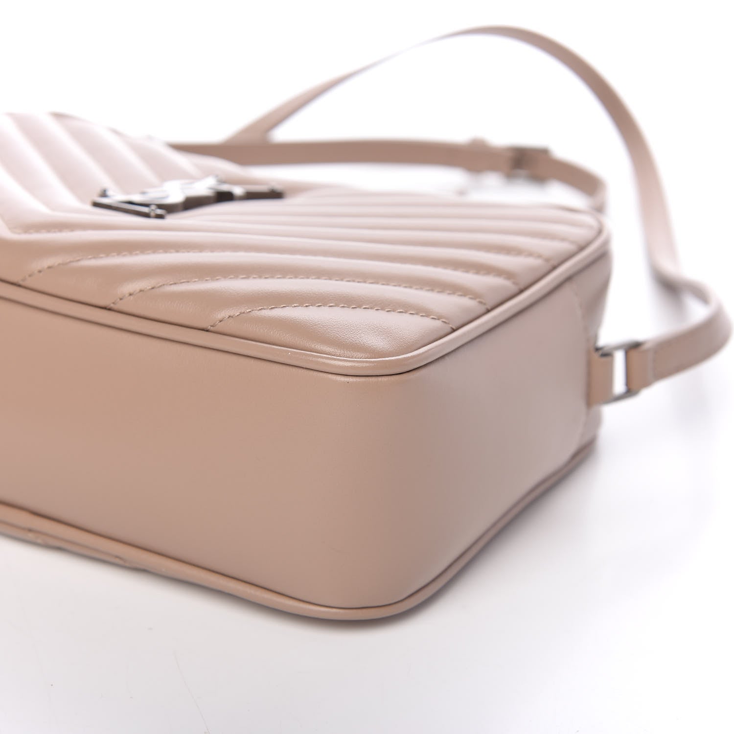 Saint Laurent Calfskin Matelasse Monogram Lou Camera Bag Dark Beige 9 of 9