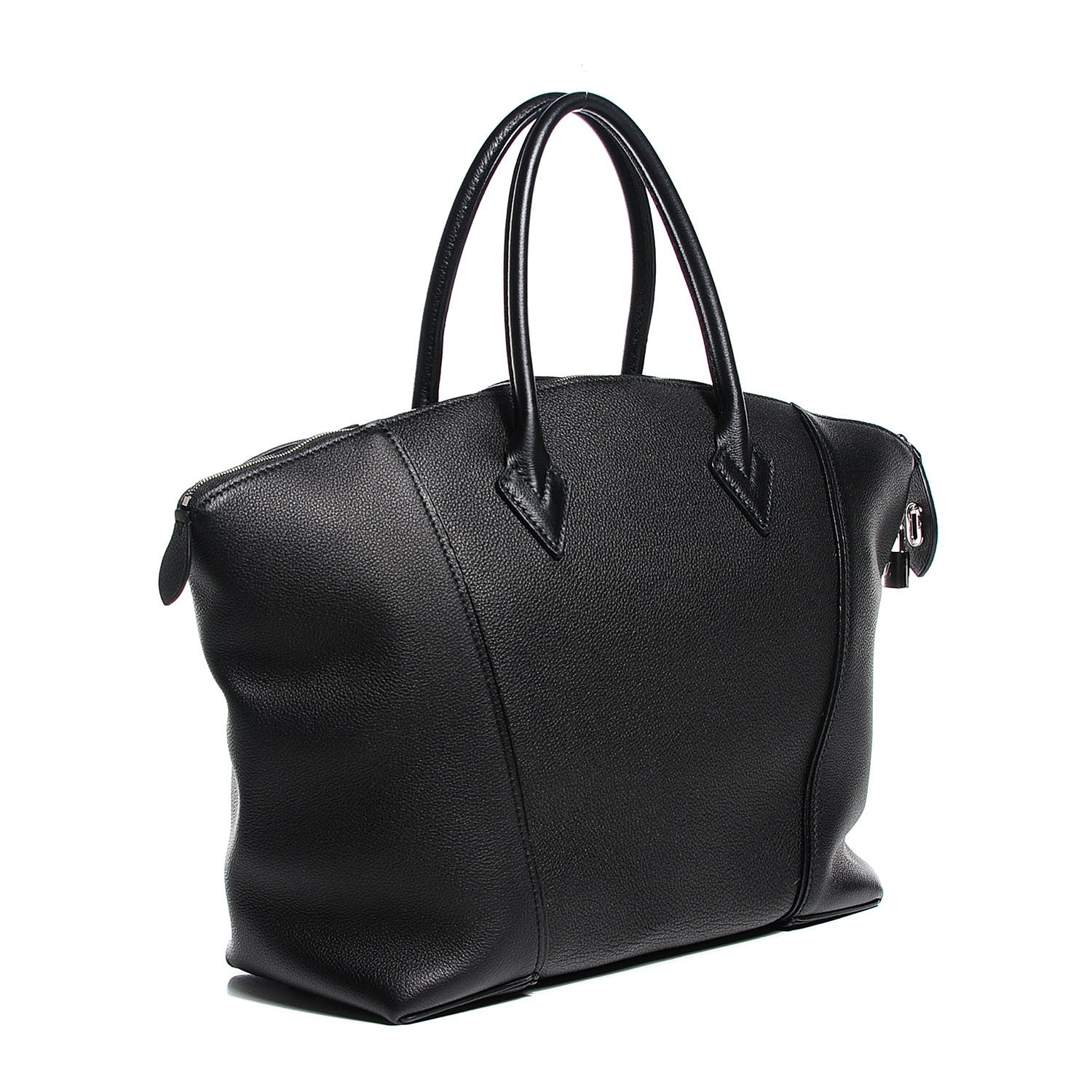 Louis Vuitton Veau Cachemire Soft Lockit MM Black 3 of 8