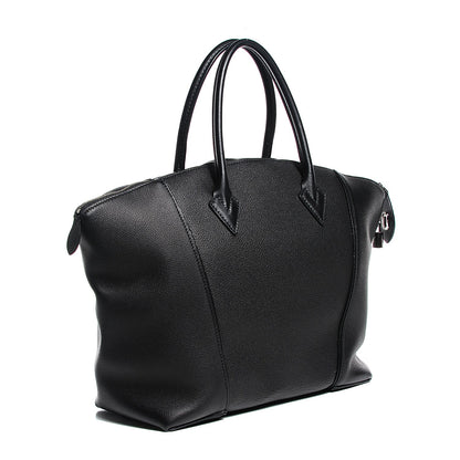 Louis Vuitton Veau Cachemire Soft Lockit MM Black 3 of 8