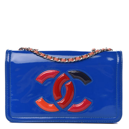 Chanel Vinyl Small Lipstick Flap Blue 1 of 12