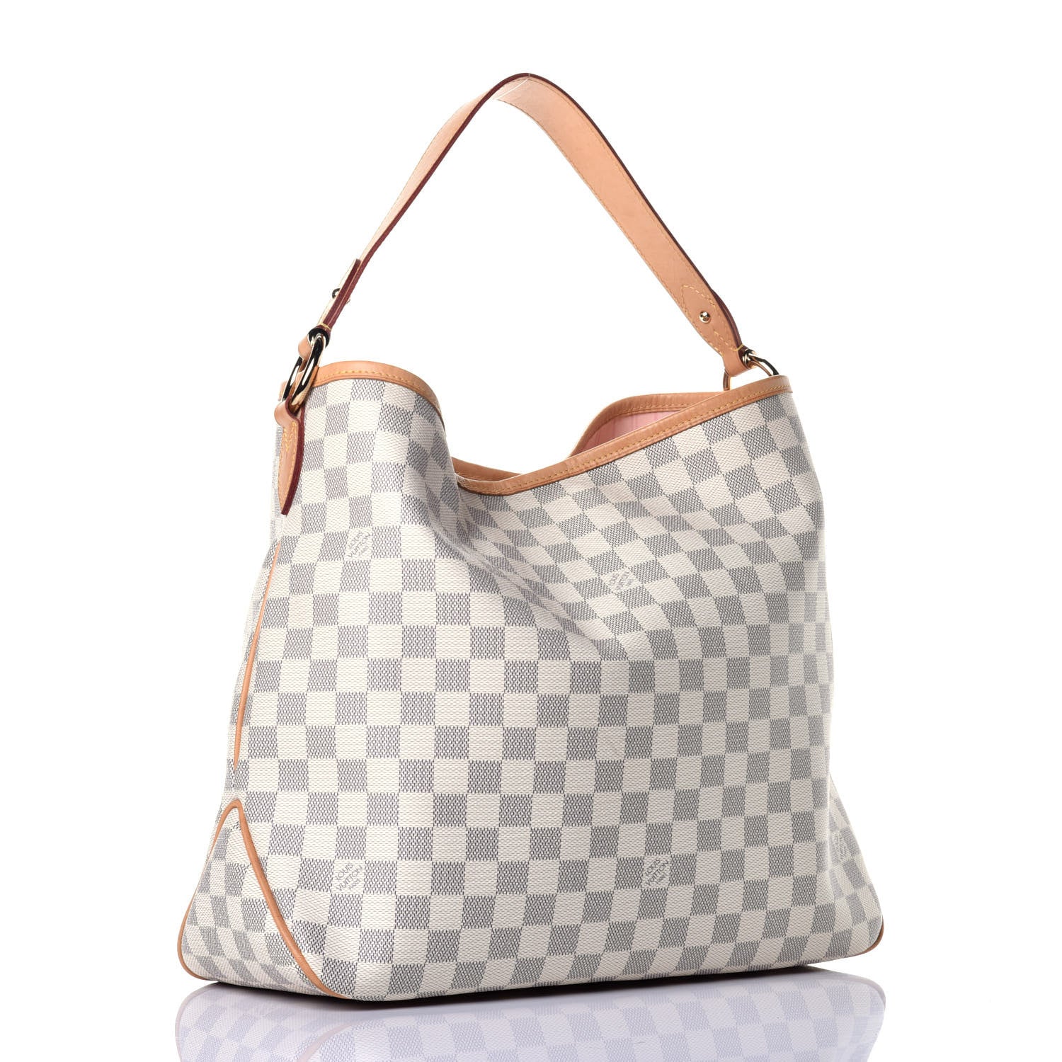 Louis Vuitton Damier Azur Delightful MM Rose Ballerine 3 of 8