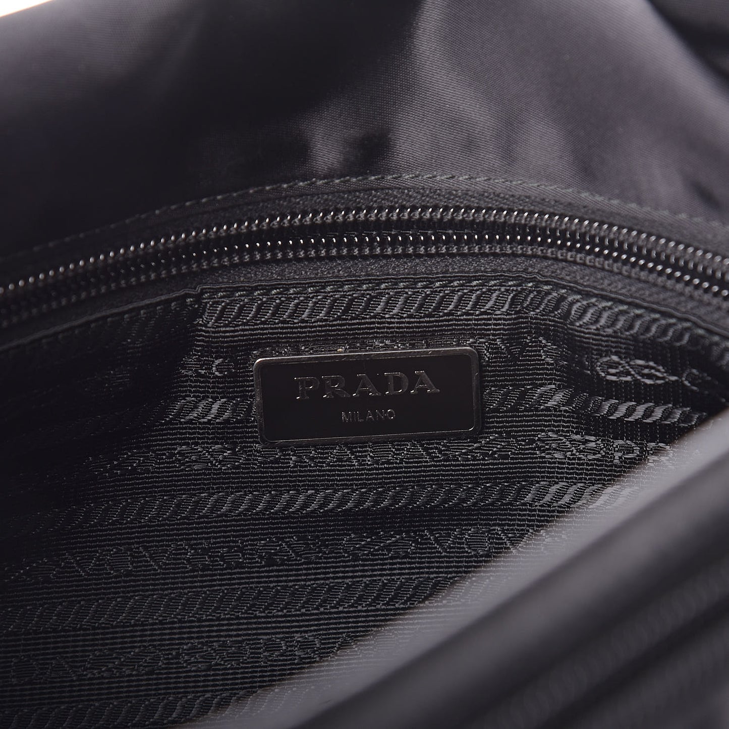 Tessuto Nylon Saffiano Messenger Satchel Black