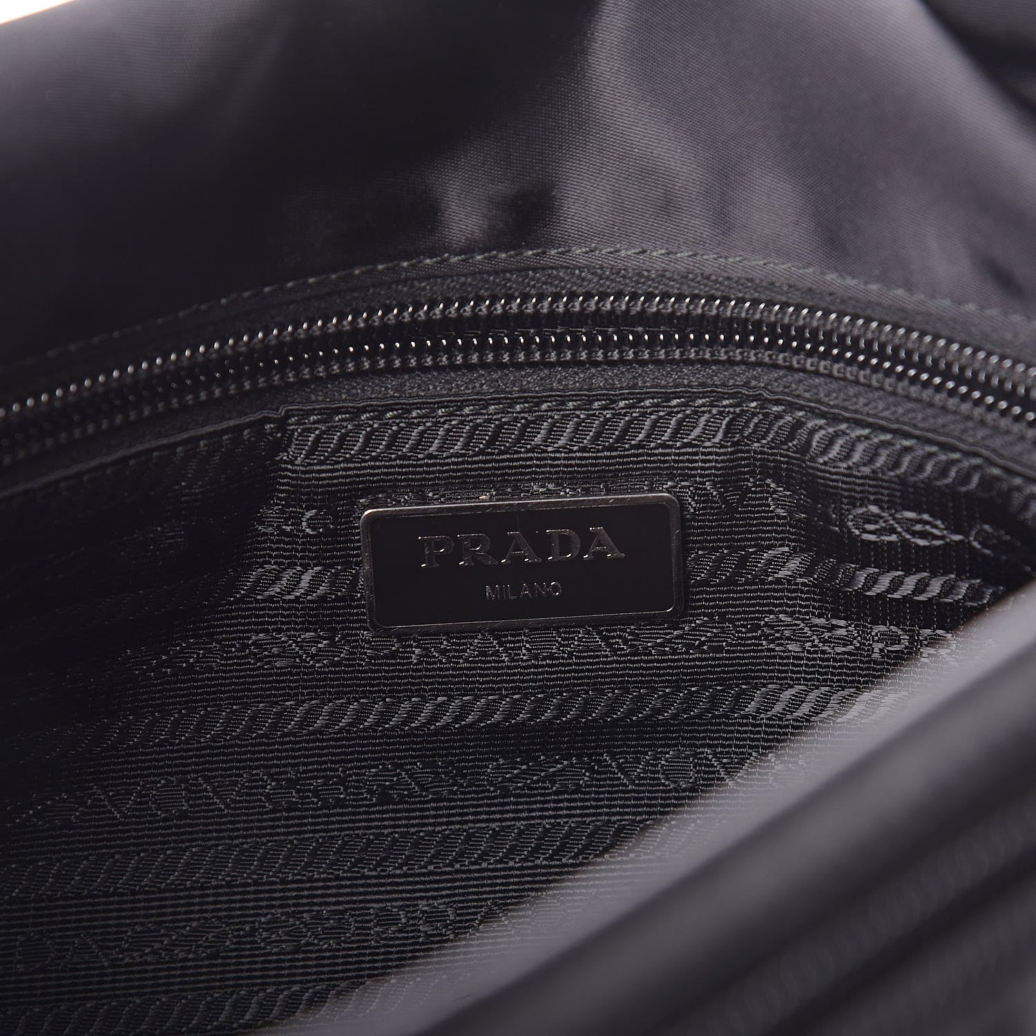 Prada Tessuto Nylon Saffiano Messenger Satchel Black 6 of 10
