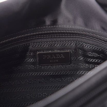 Prada Tessuto Nylon Saffiano Messenger Satchel Black 6 of 10