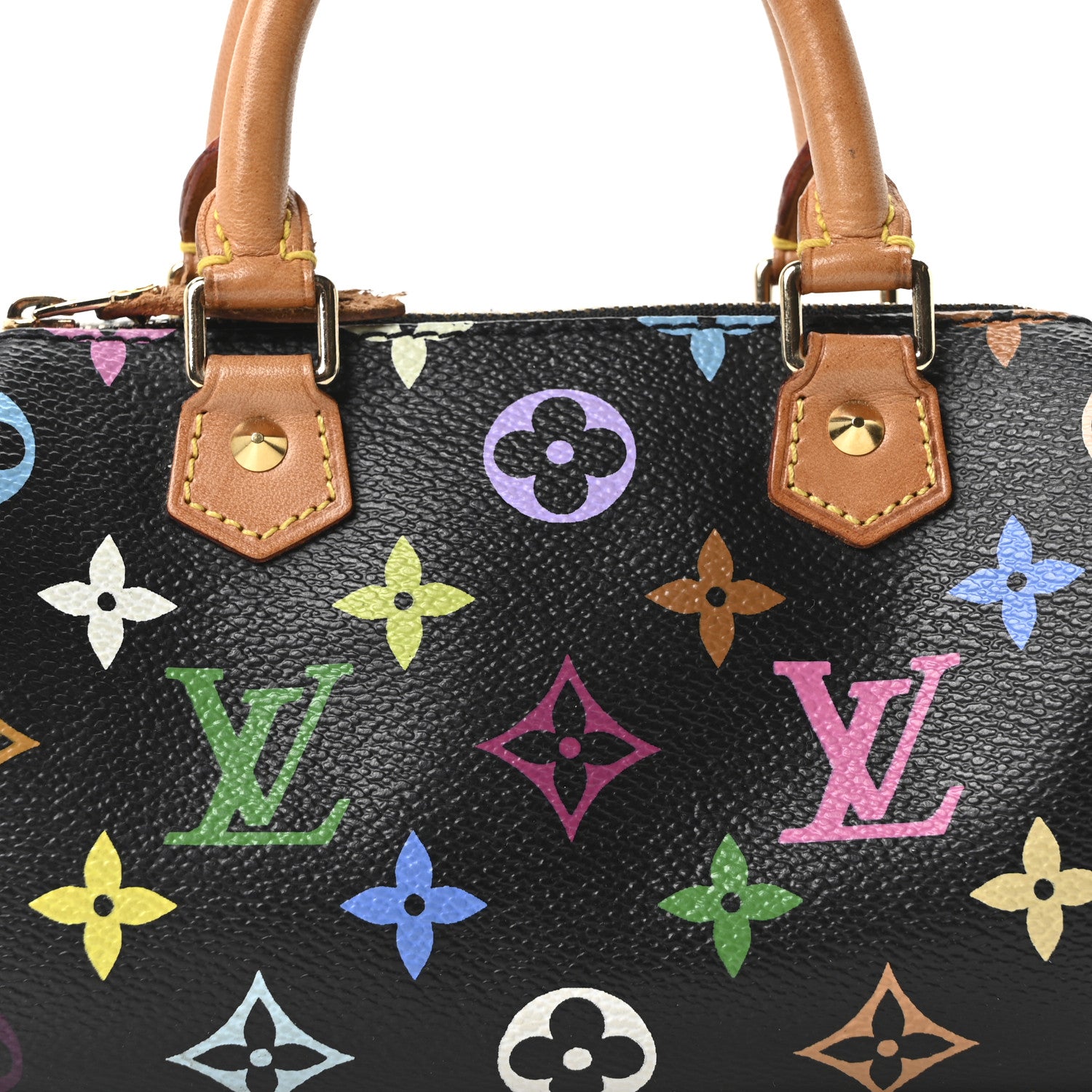 Louis Vuitton Monogram Multicolor Mini Sac HL Speedy Black 7 of 9
