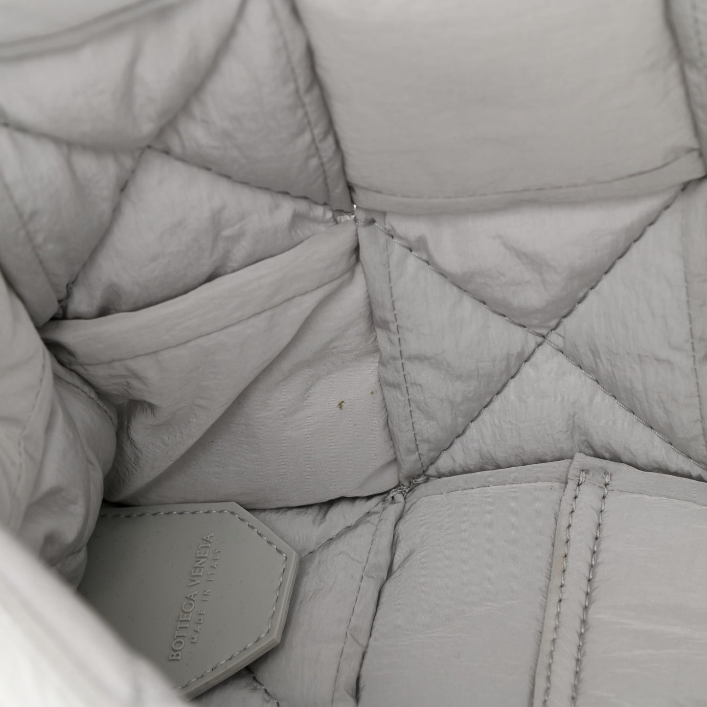 Nylon Intrecciato Padded Tech Cassette Bag Frost