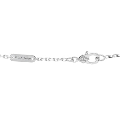 Van Cleef & Arpels 18K White Gold Black Onyx Magic Alhambra Pendant Necklace 4 of 5