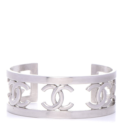 Chanel Metal CC Cuff Silver 1 of 5