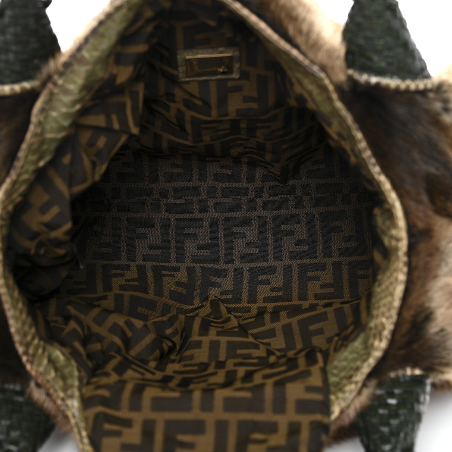 Fendi Snakeskin Mink Spy Green Multicolor 4 of 8