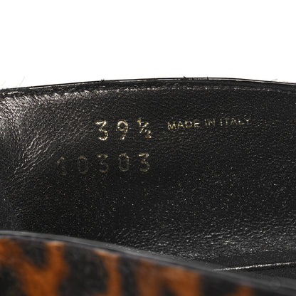 Prada Calf Hair Leopard Print Triangle Ballerina Flats 39.5 Miele Moro 7 of 9