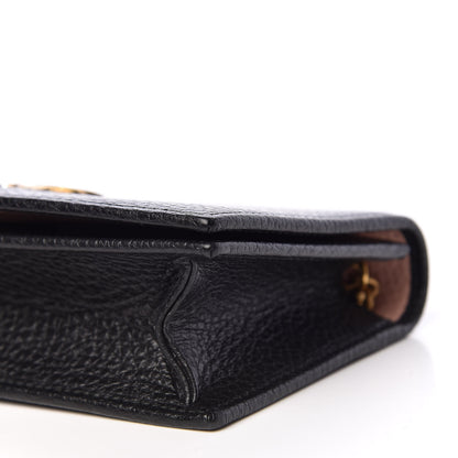 Gucci Calfskin GG Marmont Bow Chain Wallet Black 8 of 10