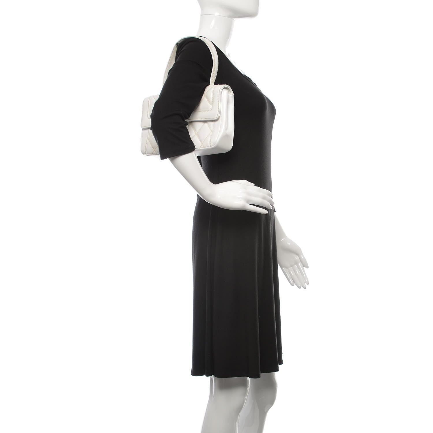 Chanel Calfskin Quilted Wild Stitch Flap White 2 of 13