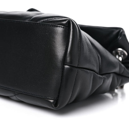 Saint Laurent Lambskin Quilted Small Loulou Puffer Monogram Chain Satchel Black 11 of 11