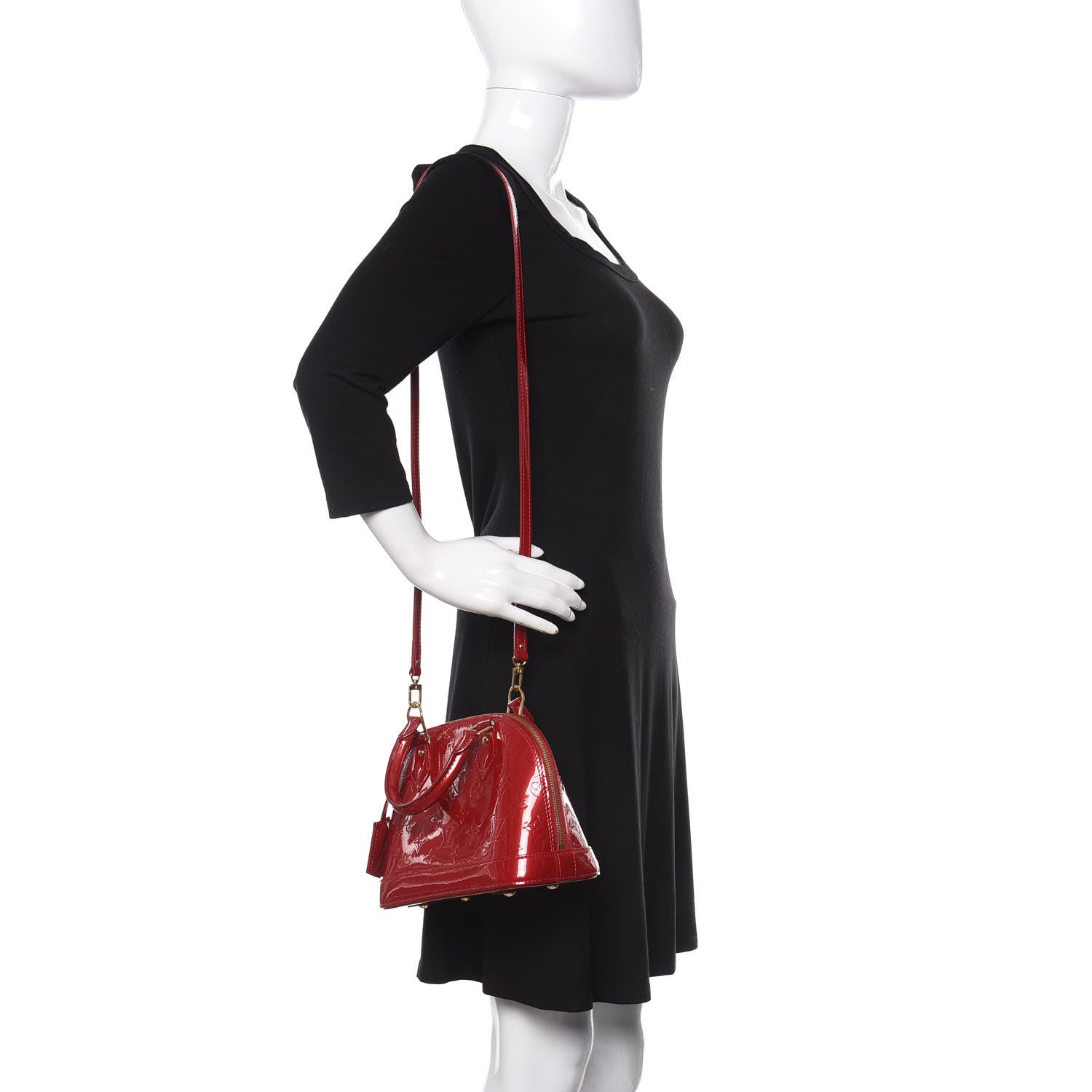 Louis Vuitton Vernis Alma BB Pomme D'Amour 2 of 15