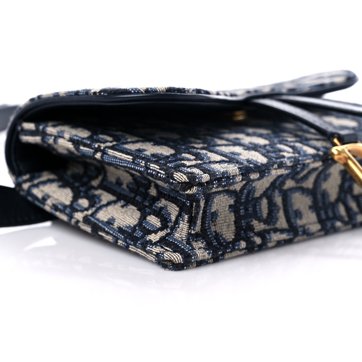 Oblique Saddle Belt Bag Blue