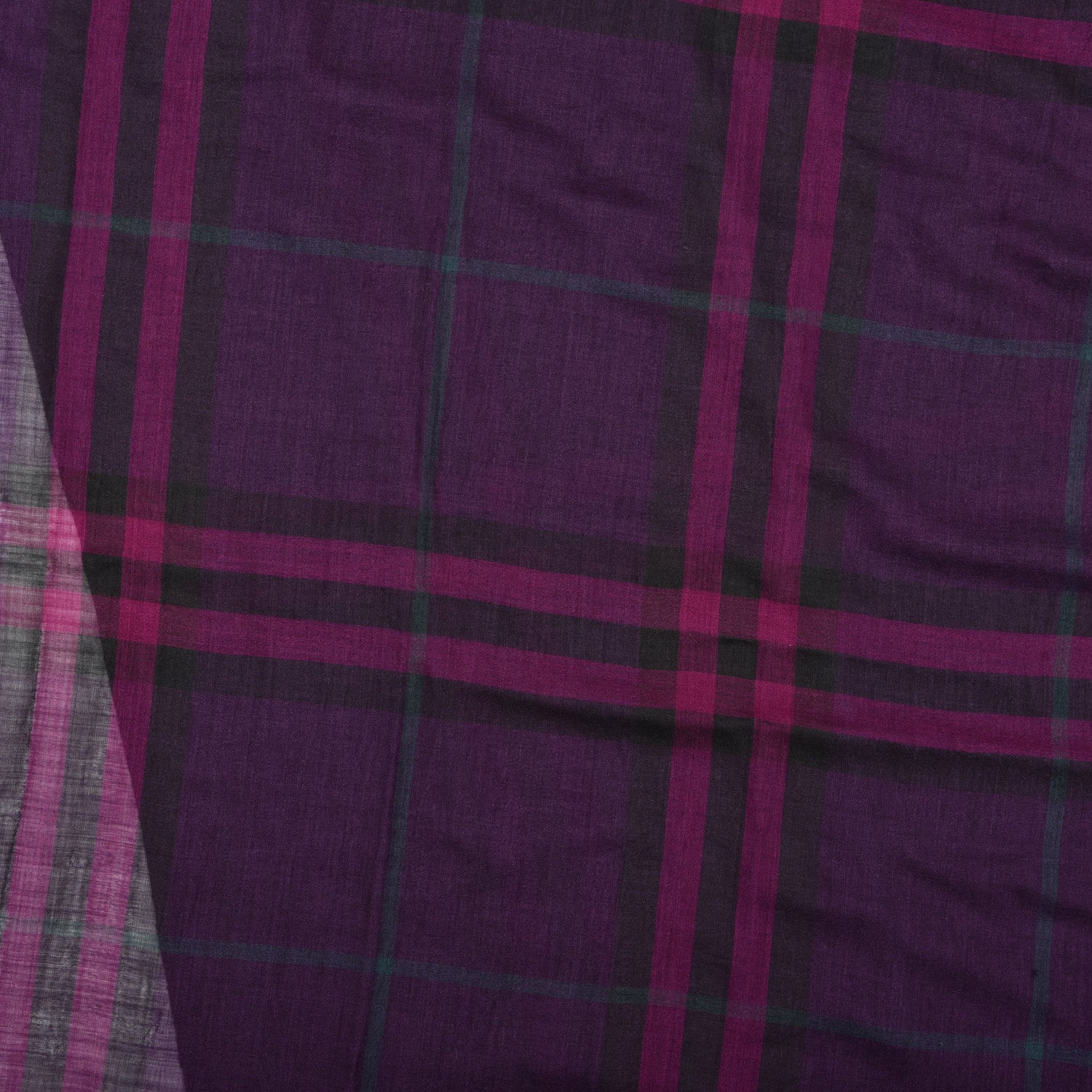 Burberry Silk Gauze Giant Check Scarf Purple 3 of 4