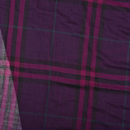 Burberry Silk Gauze Giant Check Scarf Purple 3 of 4