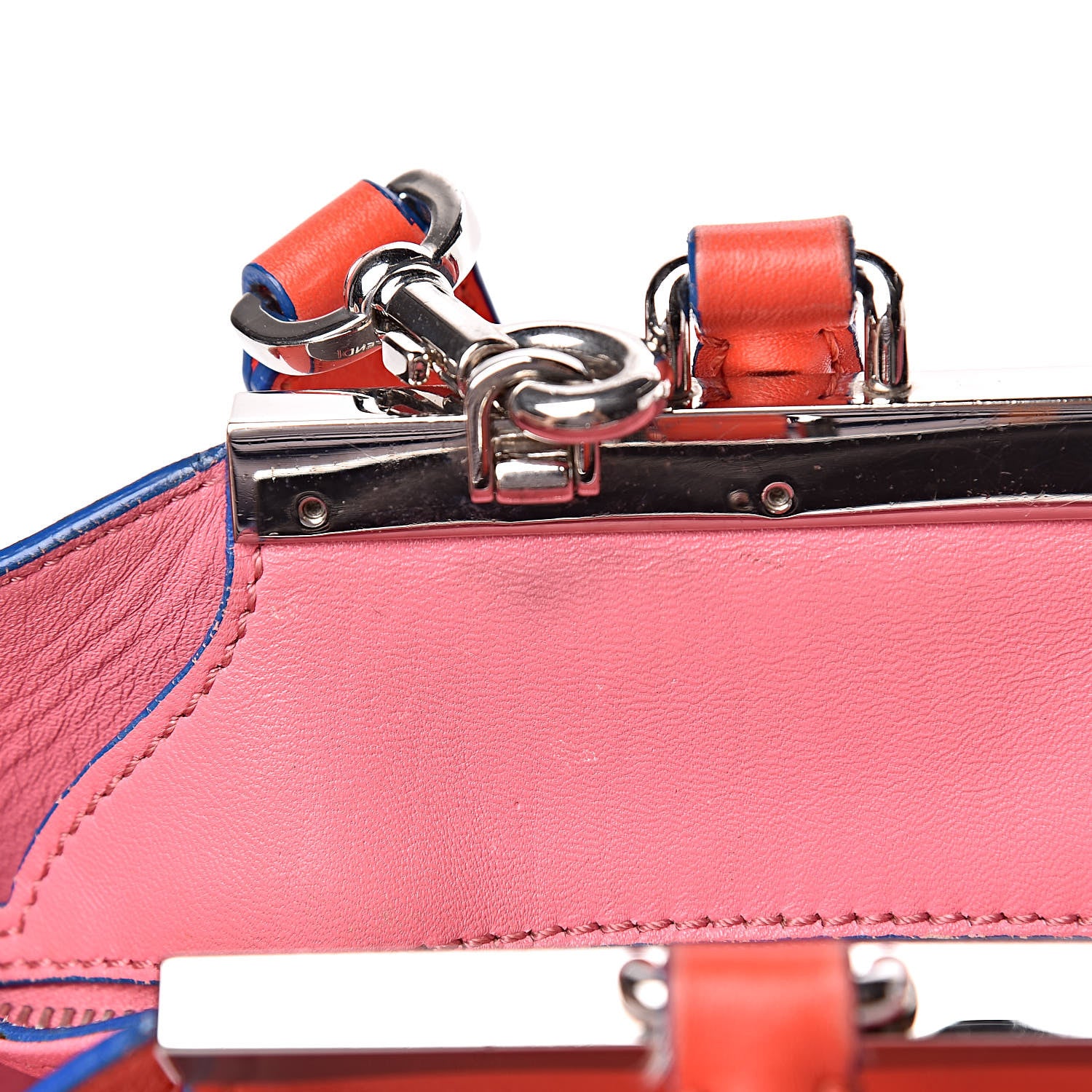 Fendi Vitello Dolce Shiny Nappa Petite 3Jours Tote Papavero 9 of 26
