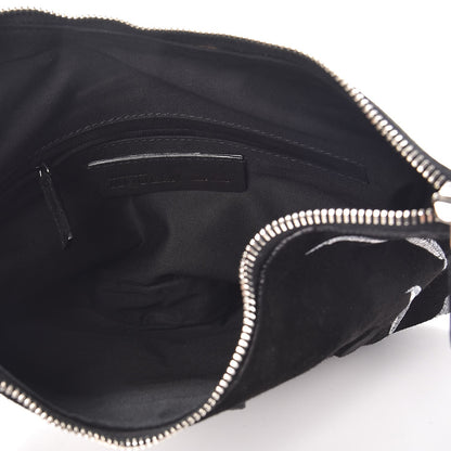Alexander McQueen Suede Floral De Manta Clutch Black 5 of 7