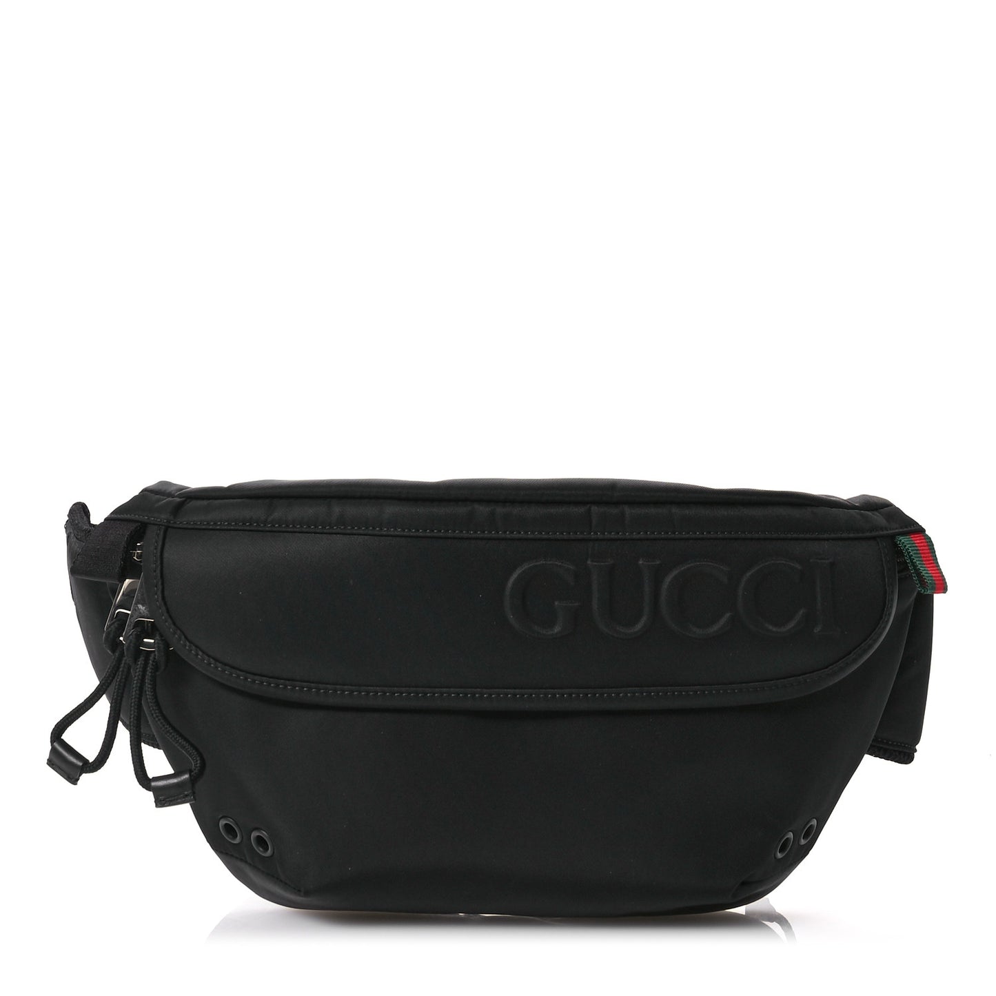 Nylon Large Logo Belt Bag Black