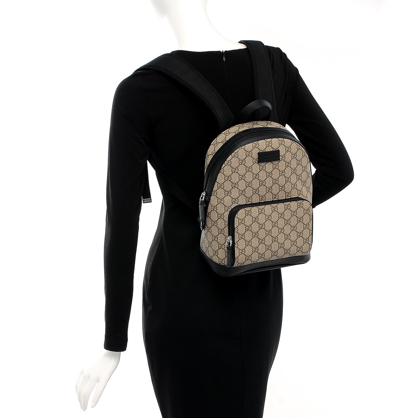 GG Supreme Monogram Small Eden Day Backpack Black