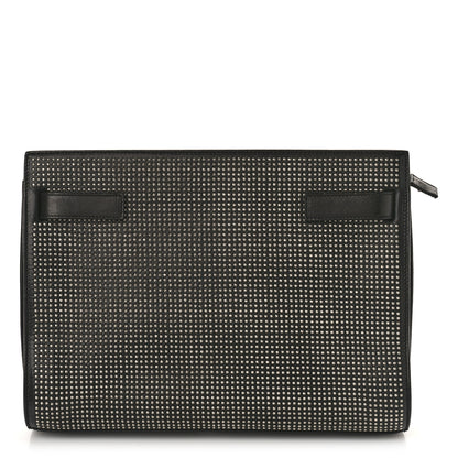Saint Laurent Calfskin Stud Sac De Jour Clutch Black 1 of 9