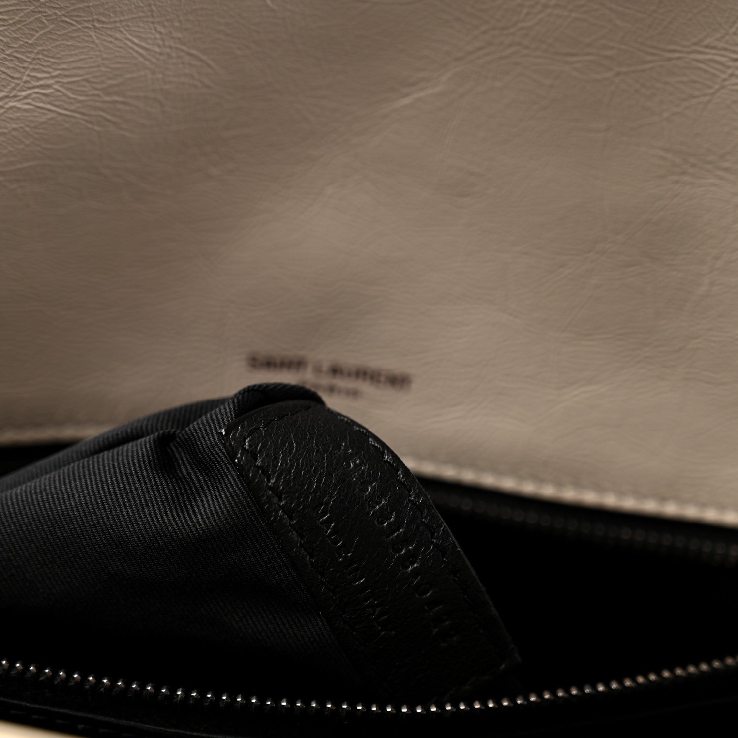 Saint Laurent Crinkled Calfskin Matelasse Monogram Medium Niki Chain Satchel Crema Soft 7 of 12