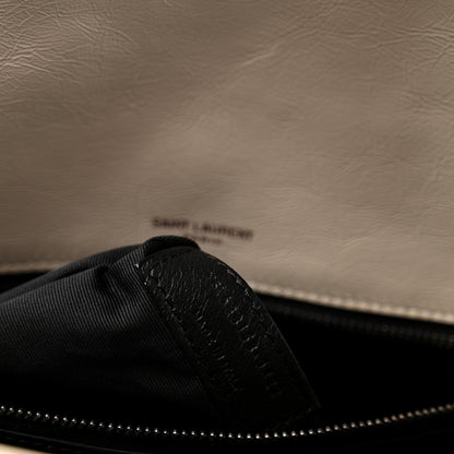 Saint Laurent Crinkled Calfskin Matelasse Monogram Medium Niki Chain Satchel Crema Soft 7 of 12