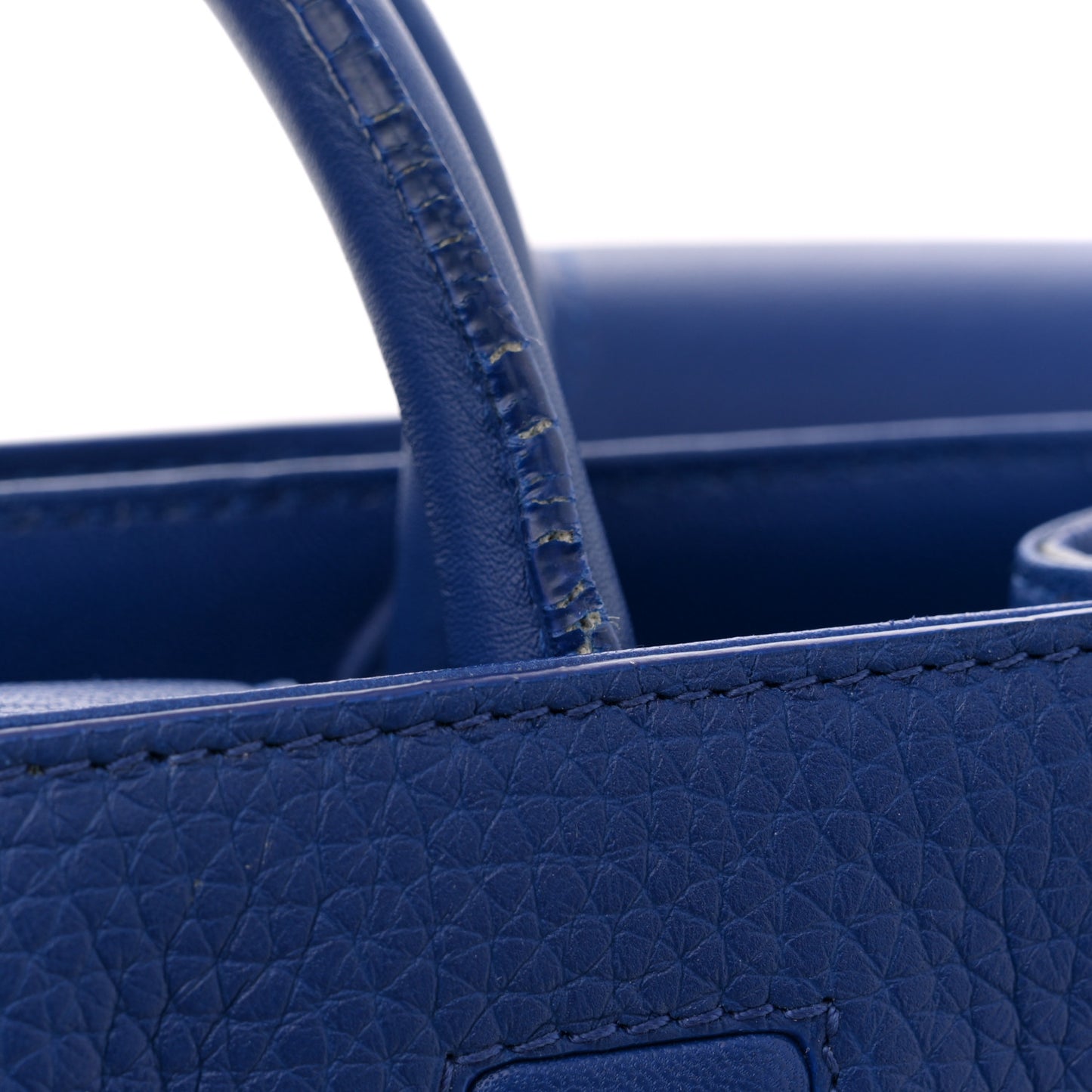 Grained Calfskin Medium Diorever Flap Blue