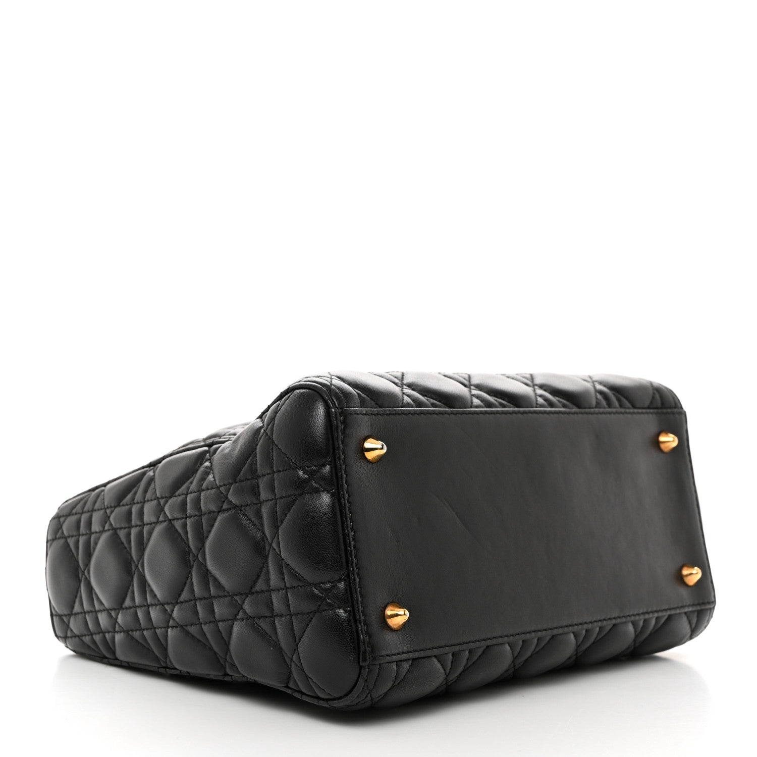 Christian Dior Lambskin Cannage Medium Lady Dior Black 4 of 10