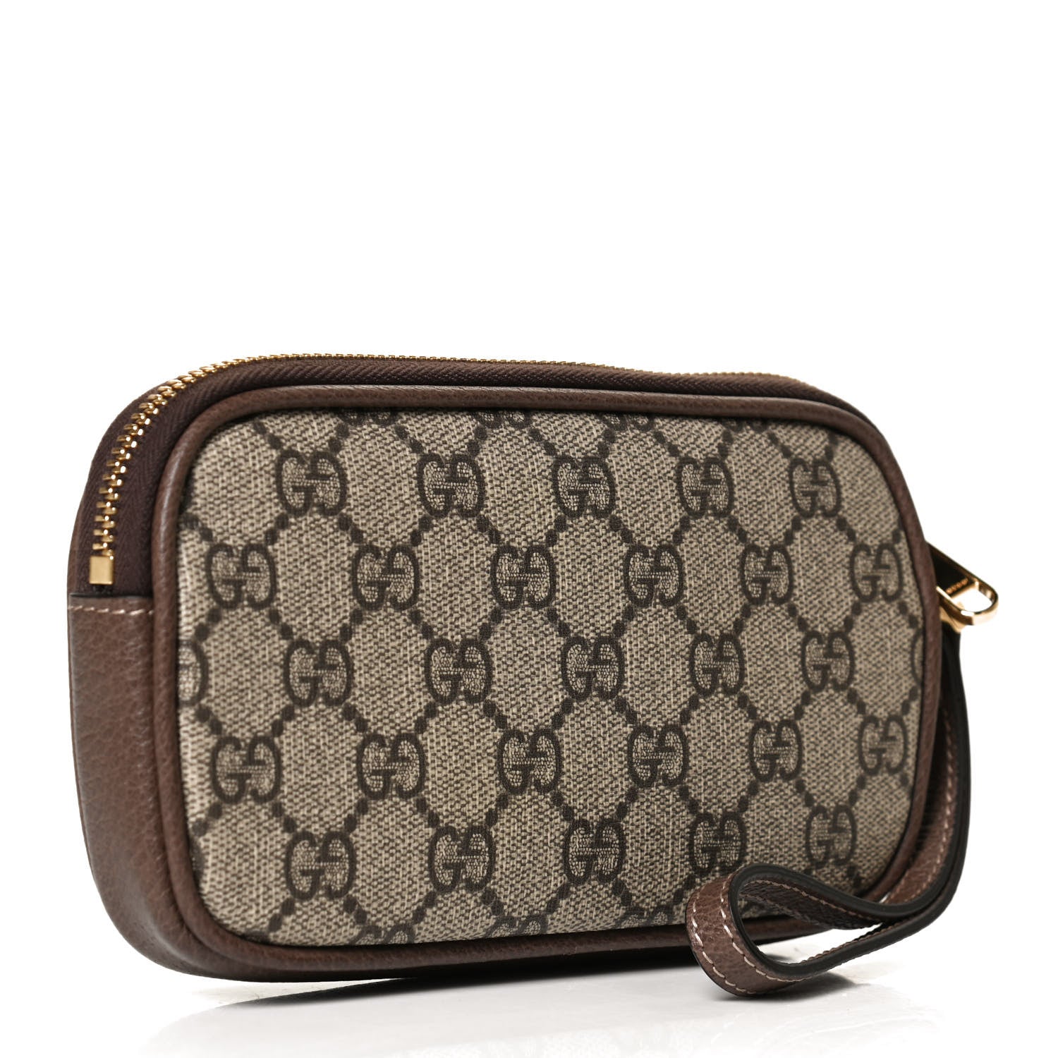 Gucci GG Supreme Monogram Ophidia Phone Case Wristlet Brown 3 of 9